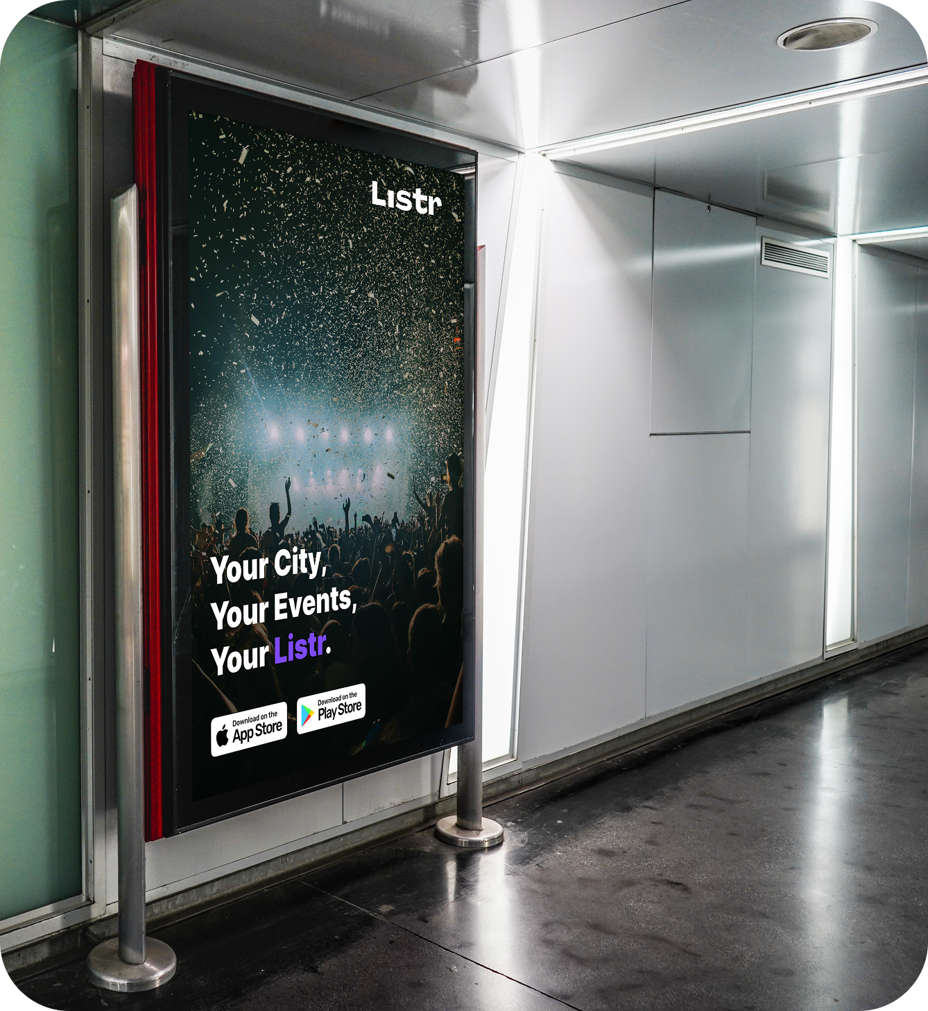 Listr subway billboard mockup